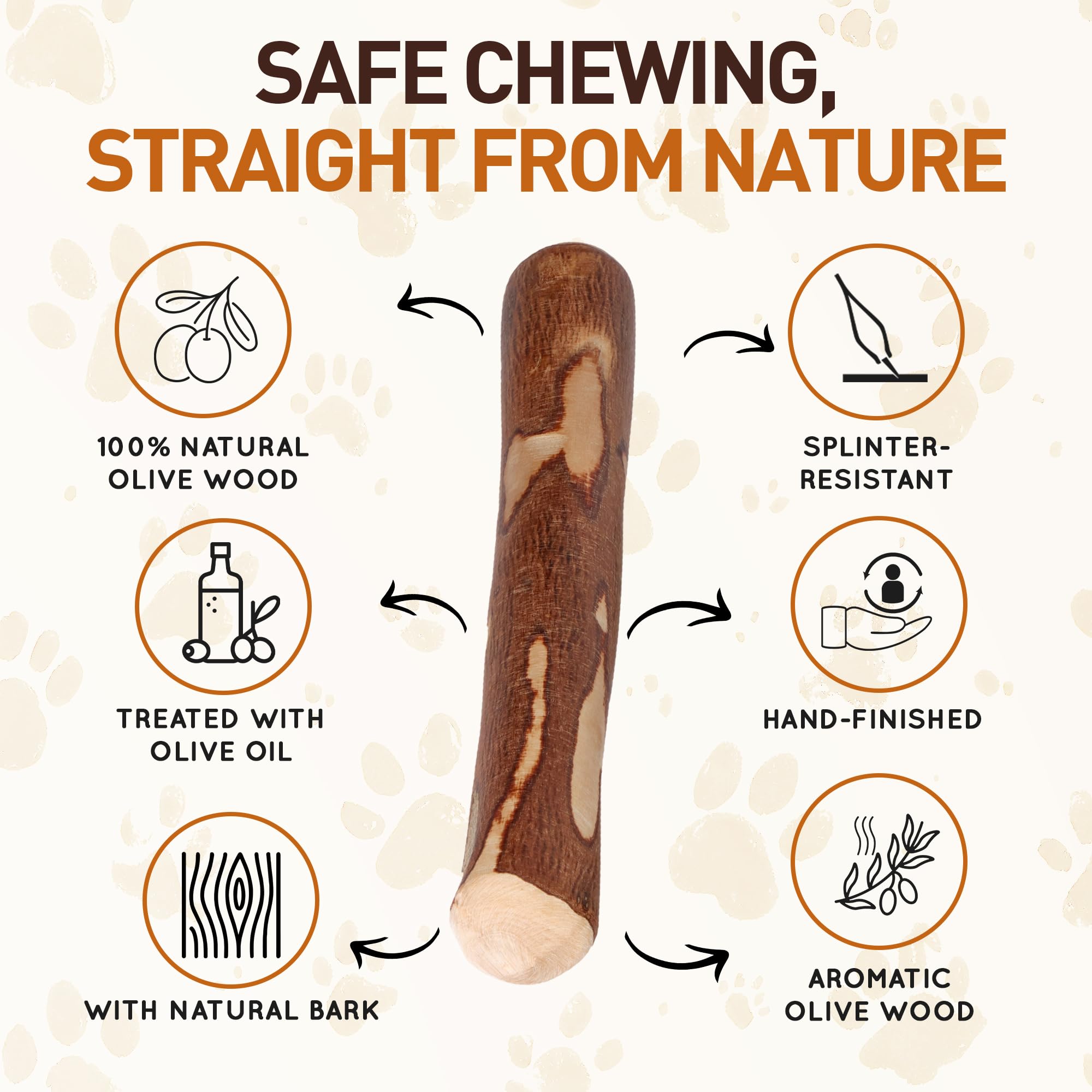 Medium-size stick fits dogs 33–55 lbs for steady chew sessions.