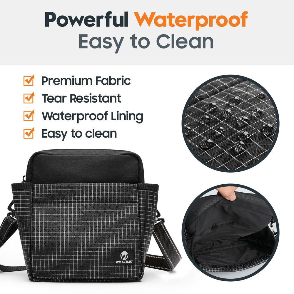 WILDOMS multi-pocket design keeps treats and tools organized during walks.