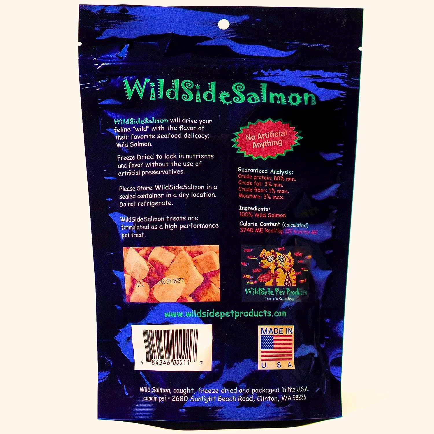 WildSideSalmon Alaska wild salmon snacks cats love