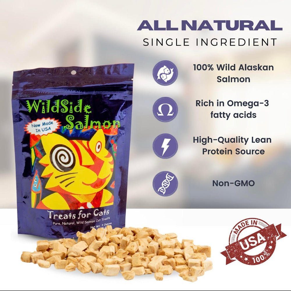 WildSideSalmon freeze-dried texture with crunchy bite for training rewards