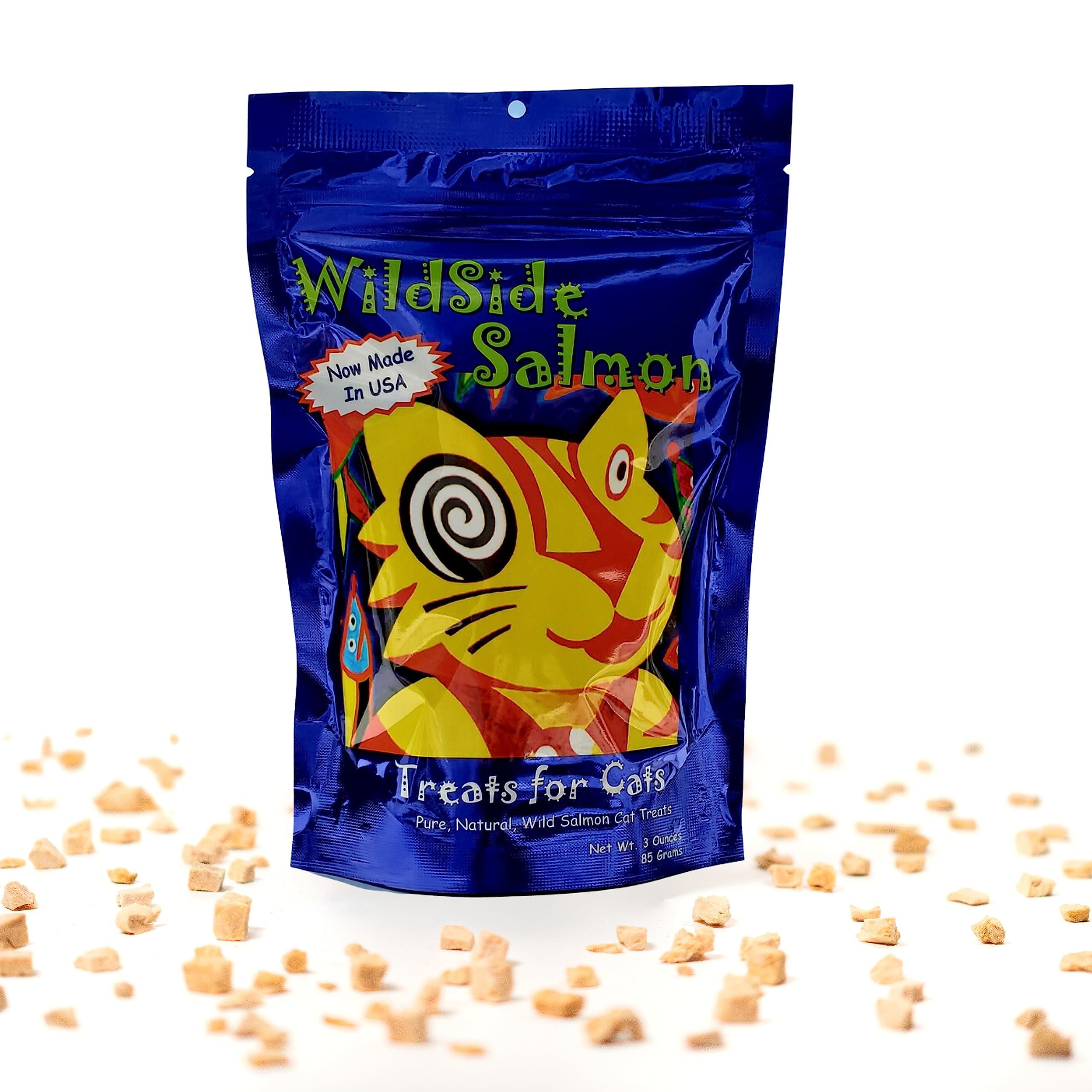 WildSideSalmon product label emphasizing USA-made production