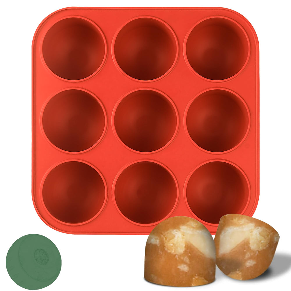 Wilewir 9-cavity silicone dog treat mold ready for batch baking.