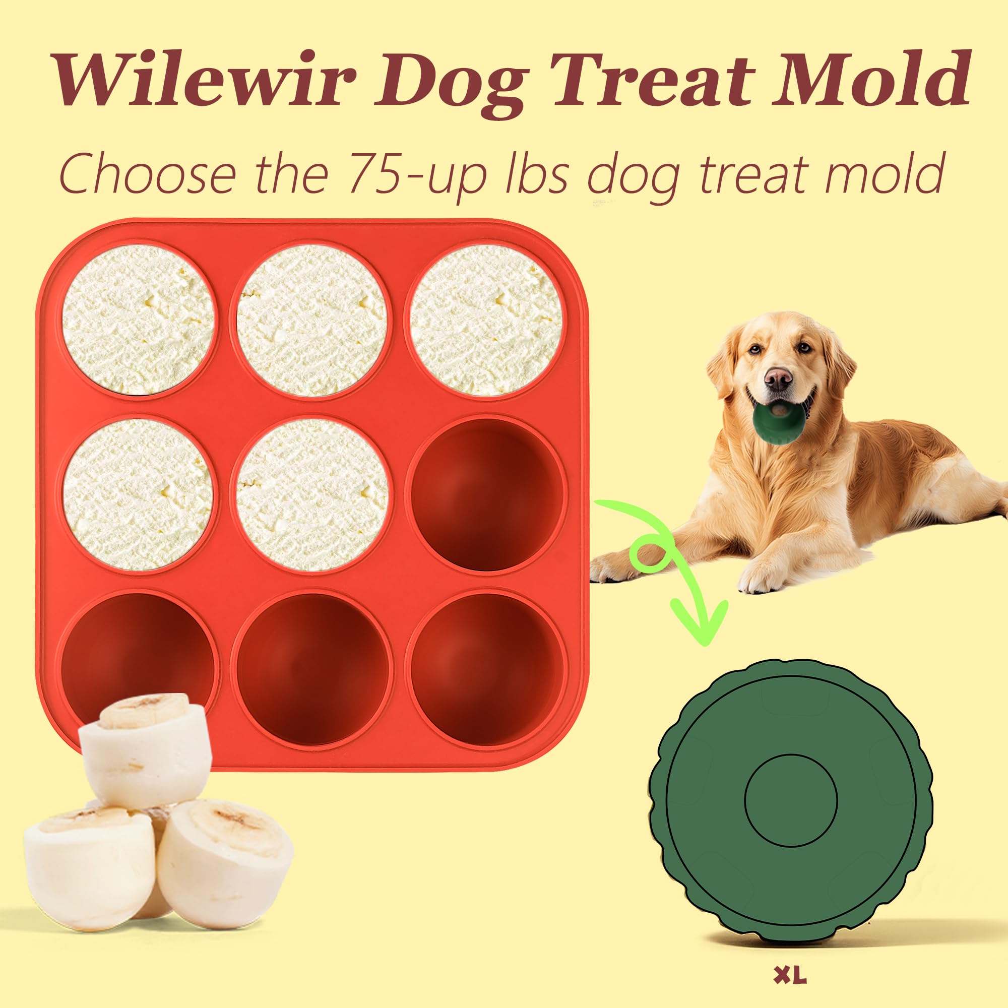 Wilewir easy-release silicone mold helps demold without breaking treats.
