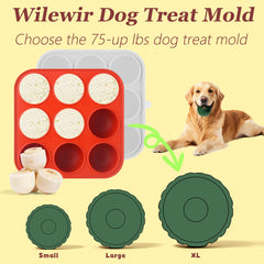 Wilewir silicone dog treat mold closeup showing durable non-stick surface
