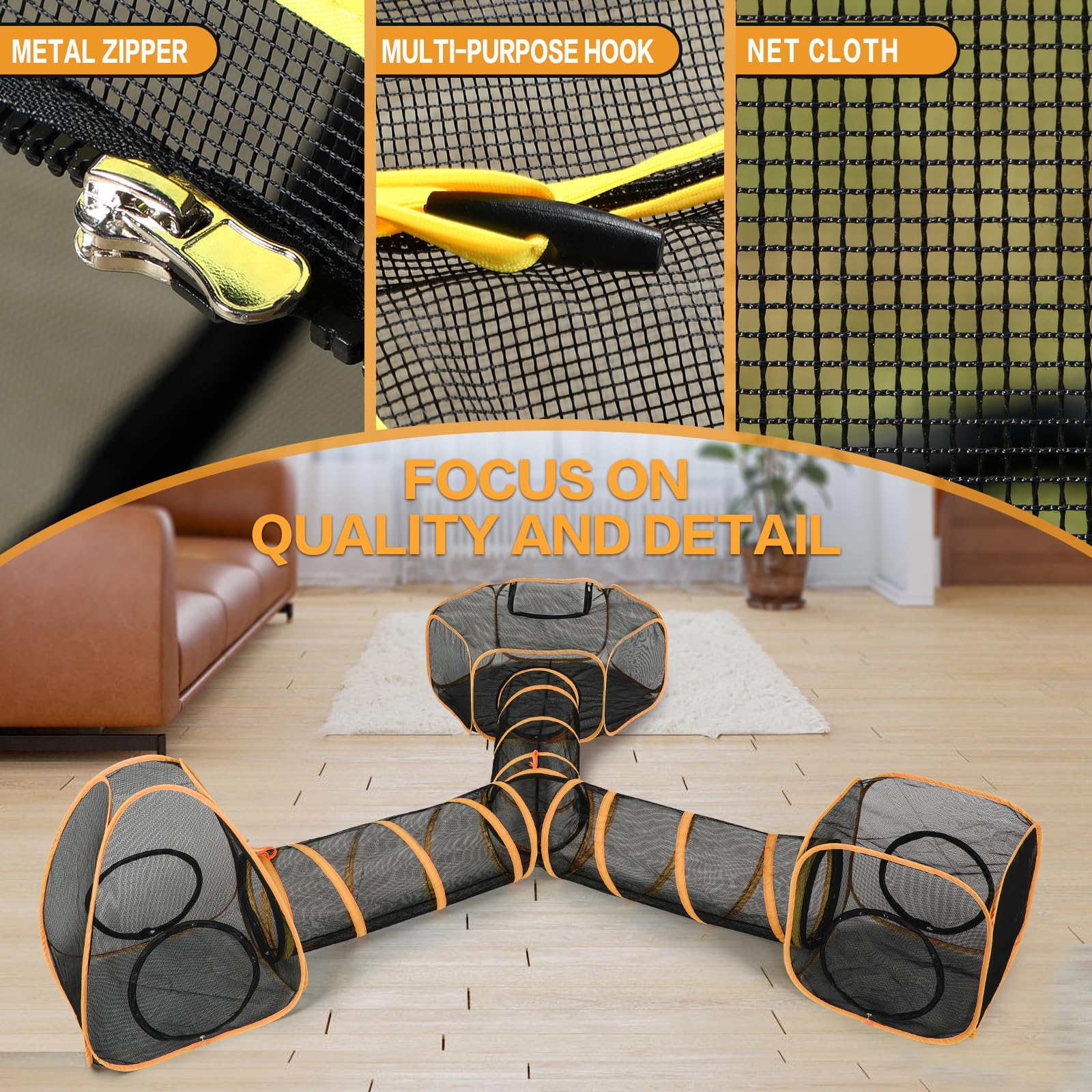 Wilhker feather toys set stimulates playful chasing sessions outdoors.