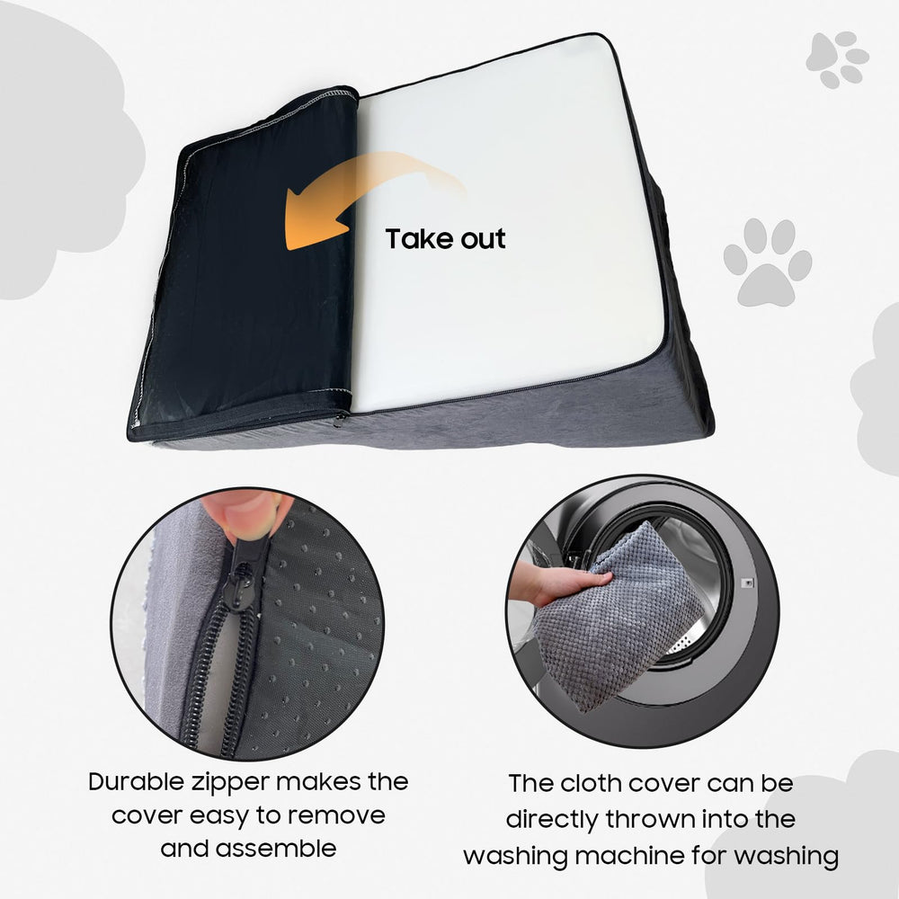 WiliThghe pet stairs easy-assemble removable cover for quick cleaning