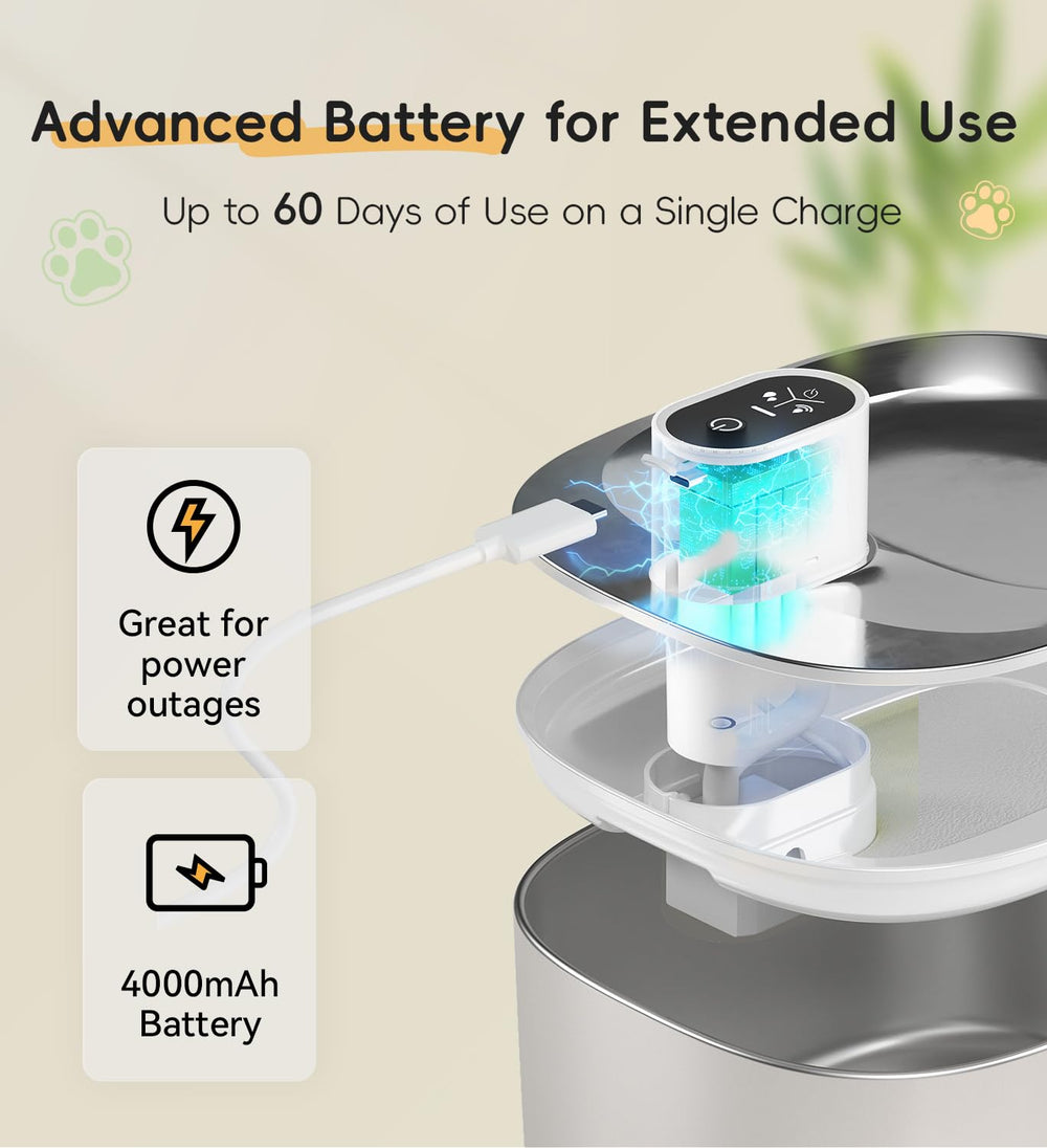 WILKIEE 12-second water stream activates to encourage drinking.