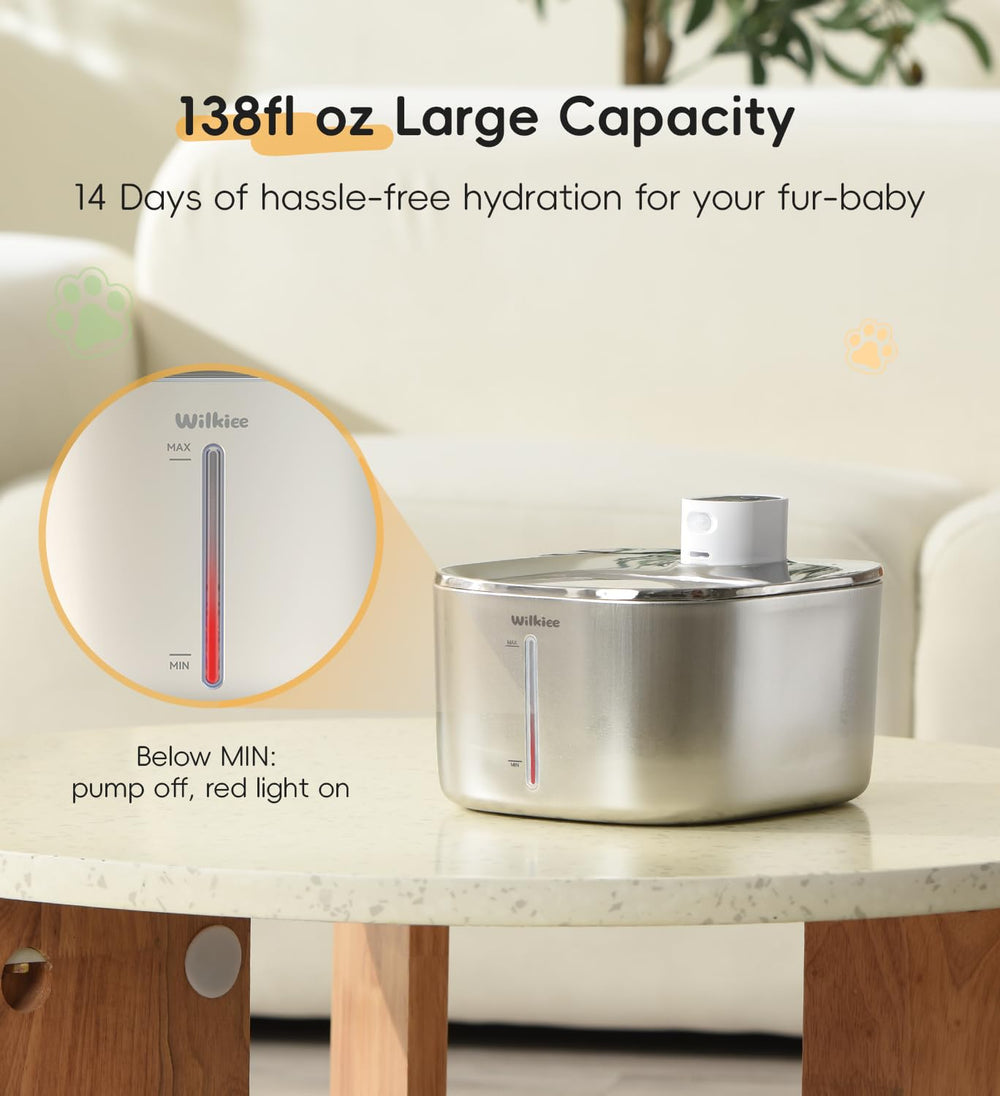 WILKIEE dishwasher-safe stainless steel parts simplify cleaning.