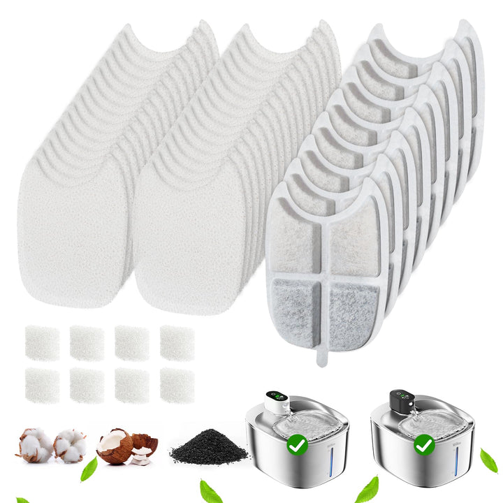 WILKIEE FS10 Plus 8-filters-pack ensures fresher fountain water for cats