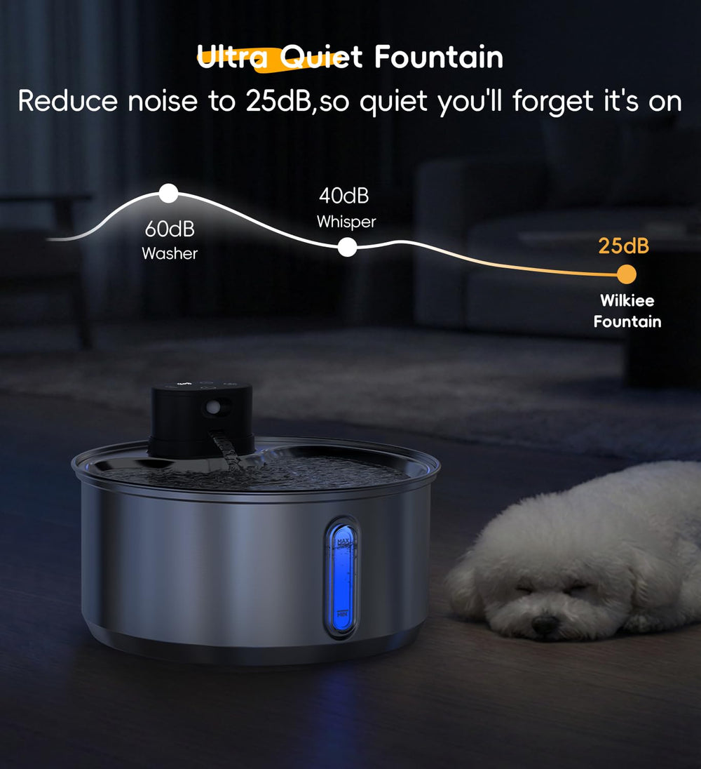 WILKIEE spill-resistant design; keeps floors dry during busy pet hours.