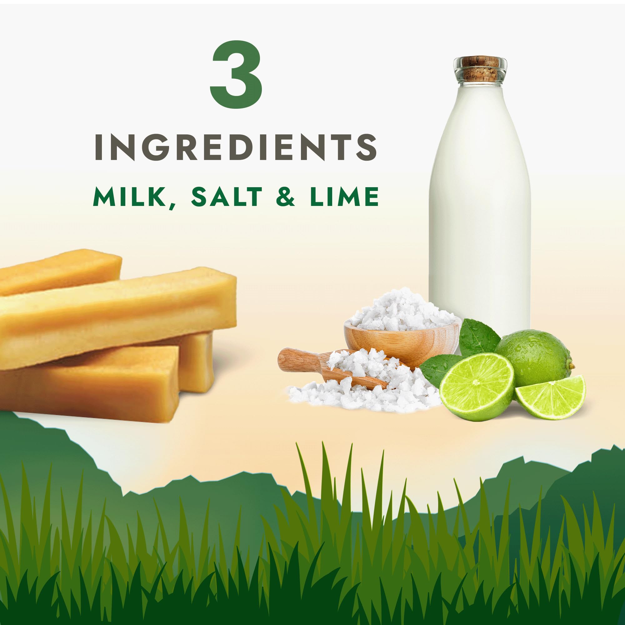 William Hunter yak cheese sticks support dental health through a hard texture.
