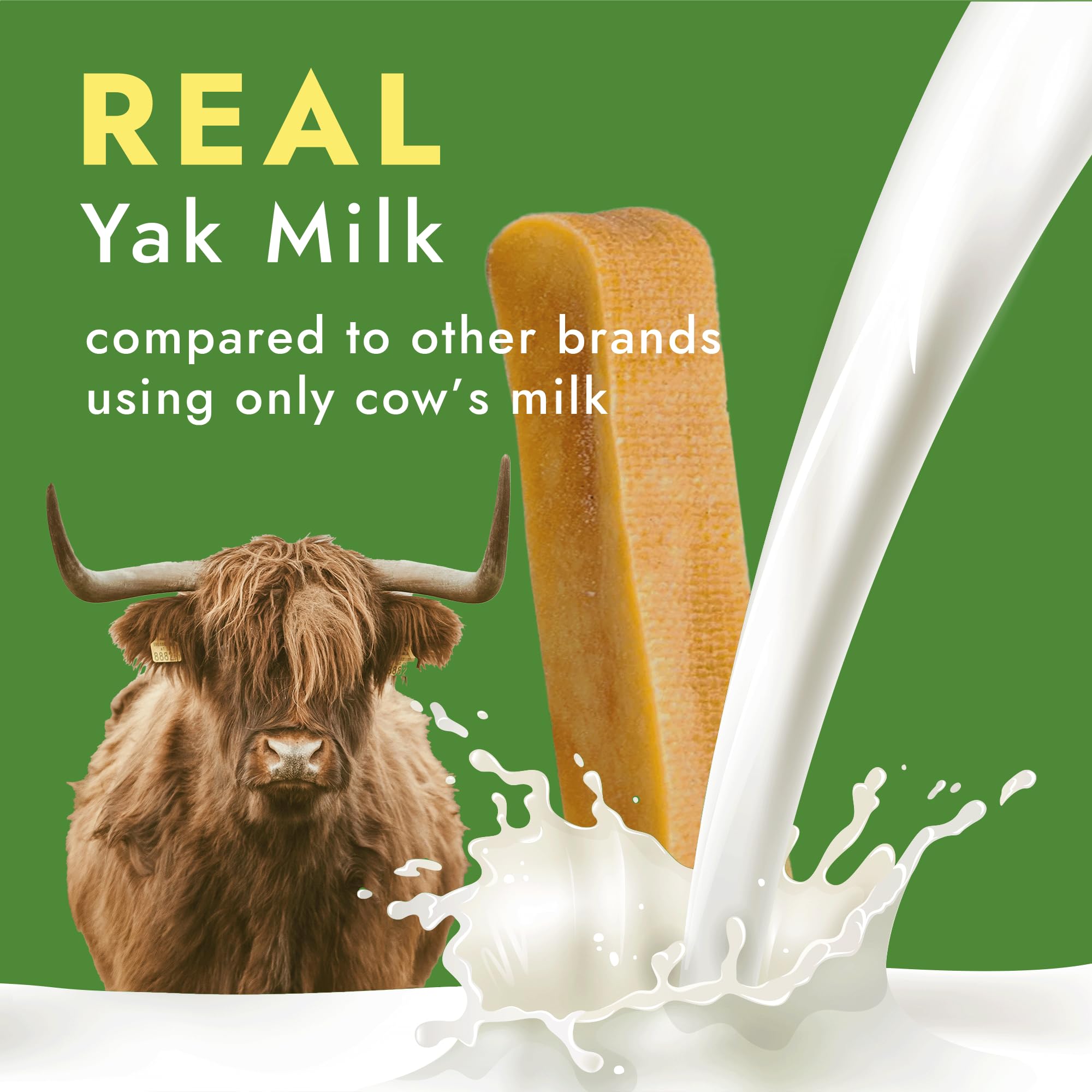 William Hunter Yak Cheese texture close-up illustrating protein-rich snack for dogs.