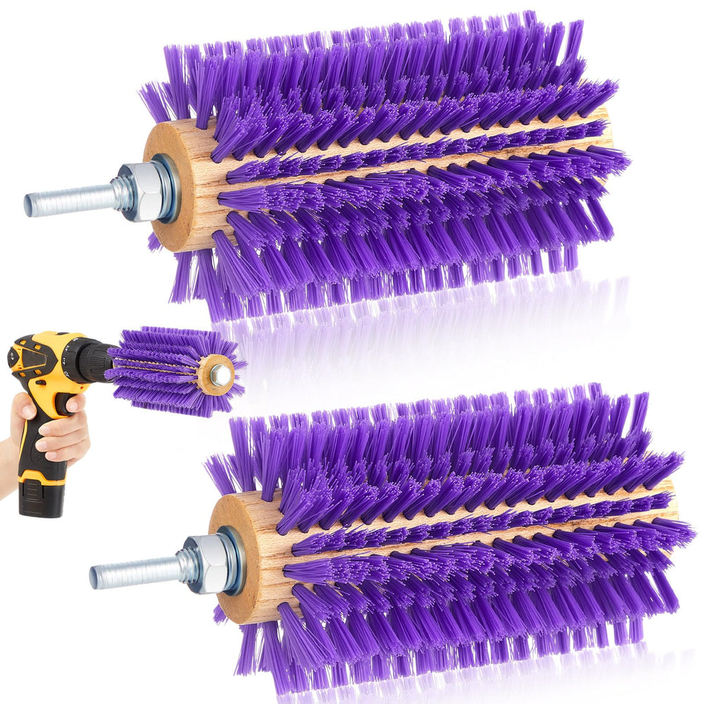 Willinglong livestock scratch brush in purple with locknut design for secure grooming.