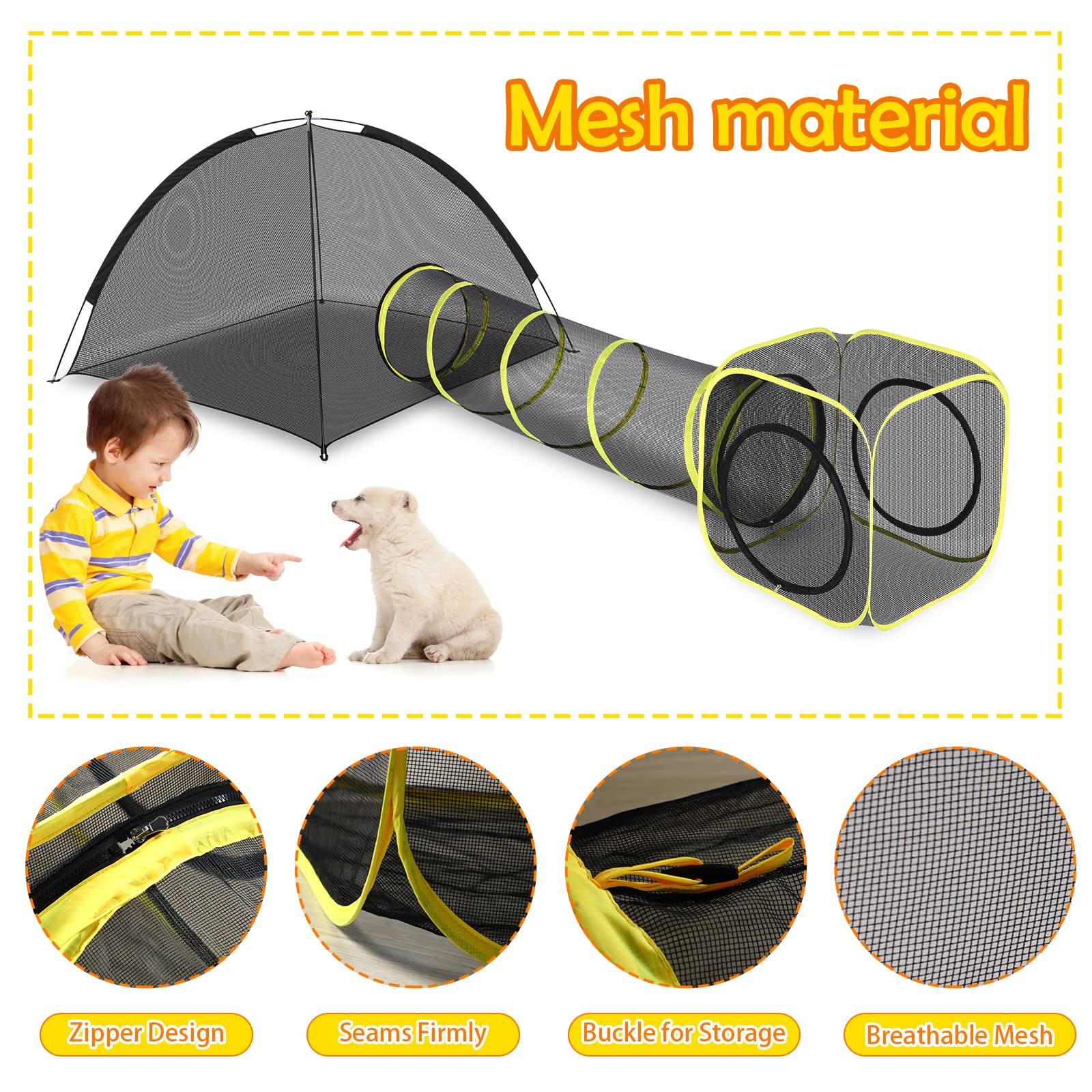 Wilwolfer foldable mesh design makes travel and storage easy.