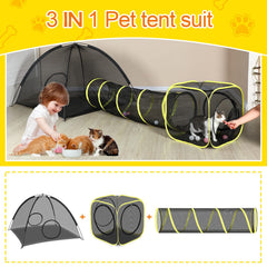 Wilwolfer mesh tunnel offers quick setup and engaging indoor-outdoor exploration.