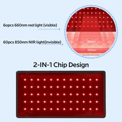 Wind in Hand 80-LED pad close-up highlighting LED array for deep tissue exposure
