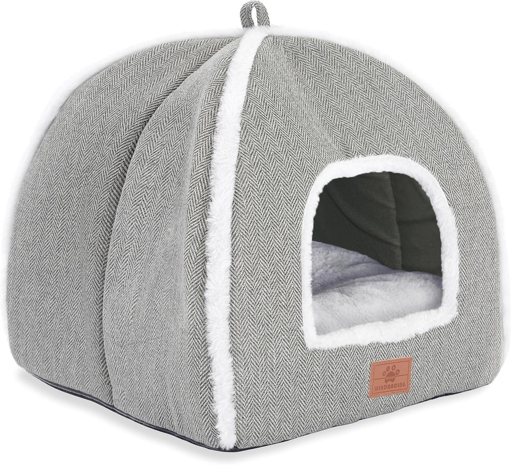 WINDRACING cat bed cave design offers a cozy indoor hideaway.