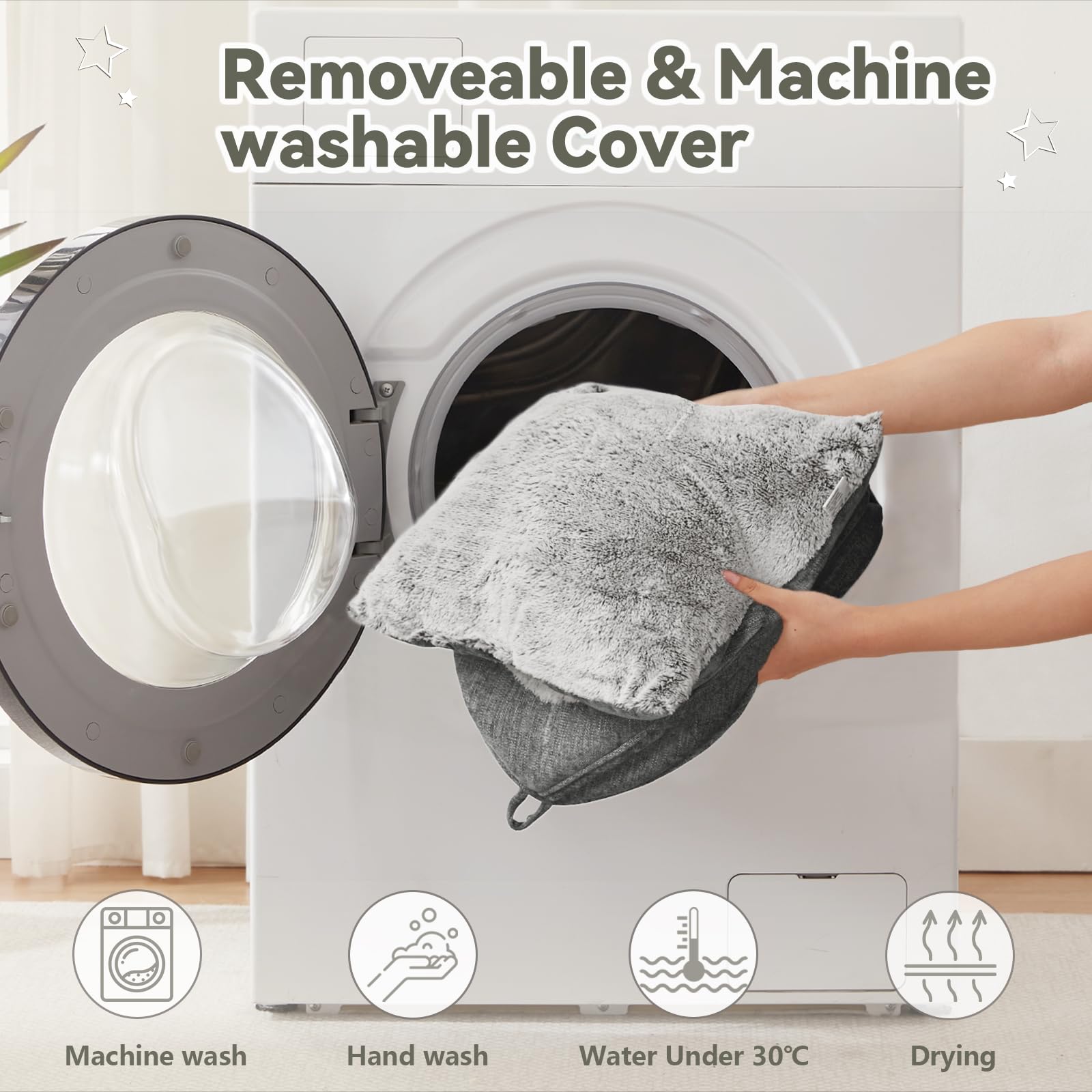 WINDRACING Cat Bed Cave is machine washable for simple cleaning.