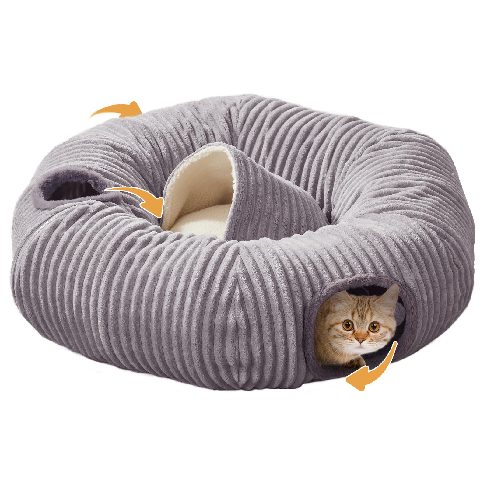 WINDRACING Cat Tunnel Bed offers a cozy hideaway and play space for indoor cats.