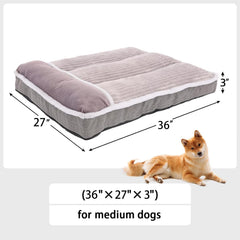 WindRacing large grey dog bed - pillow design supports natural sleeping posture.