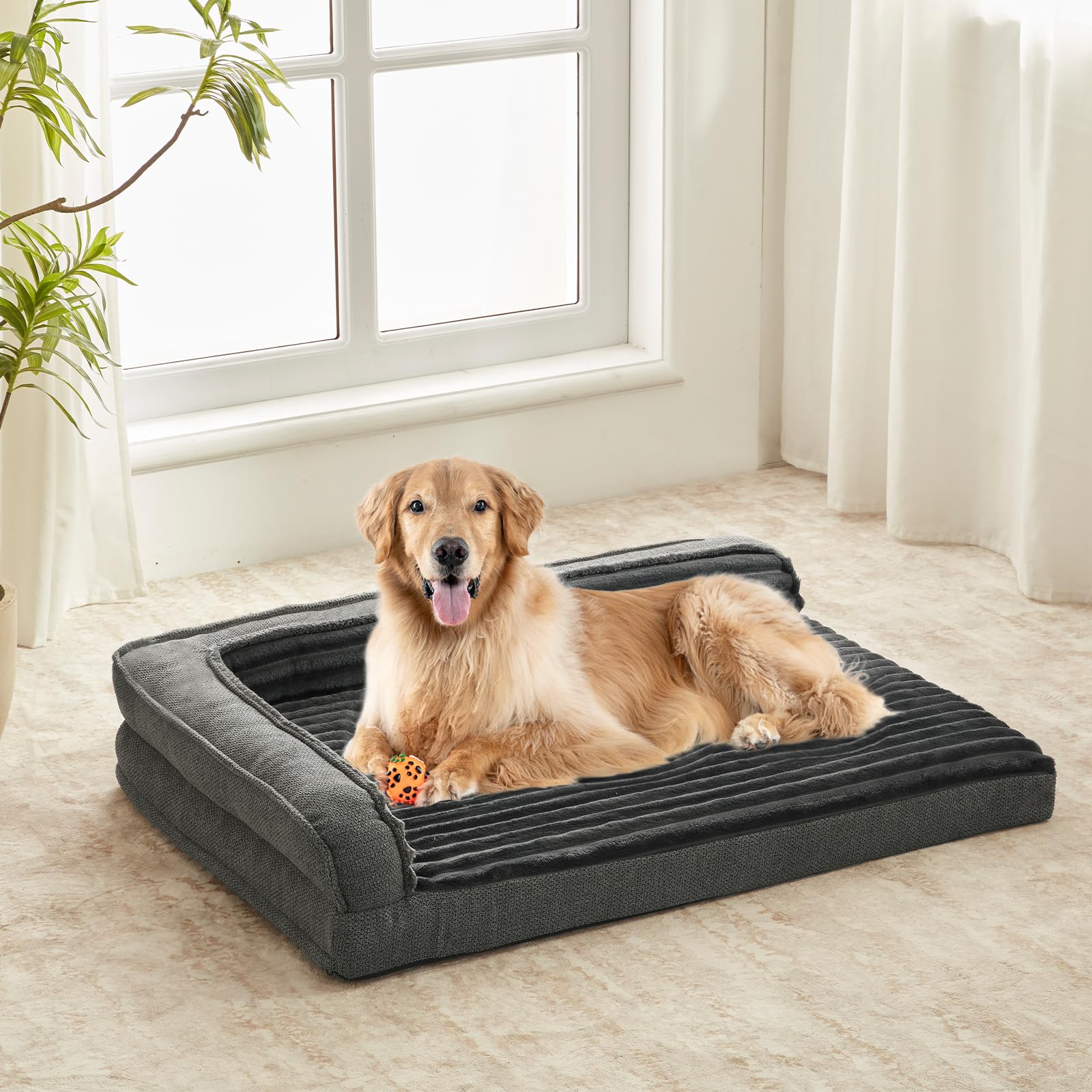WINDRACING orthopedic dog bed with foam core offering comfortable support for large dogs.