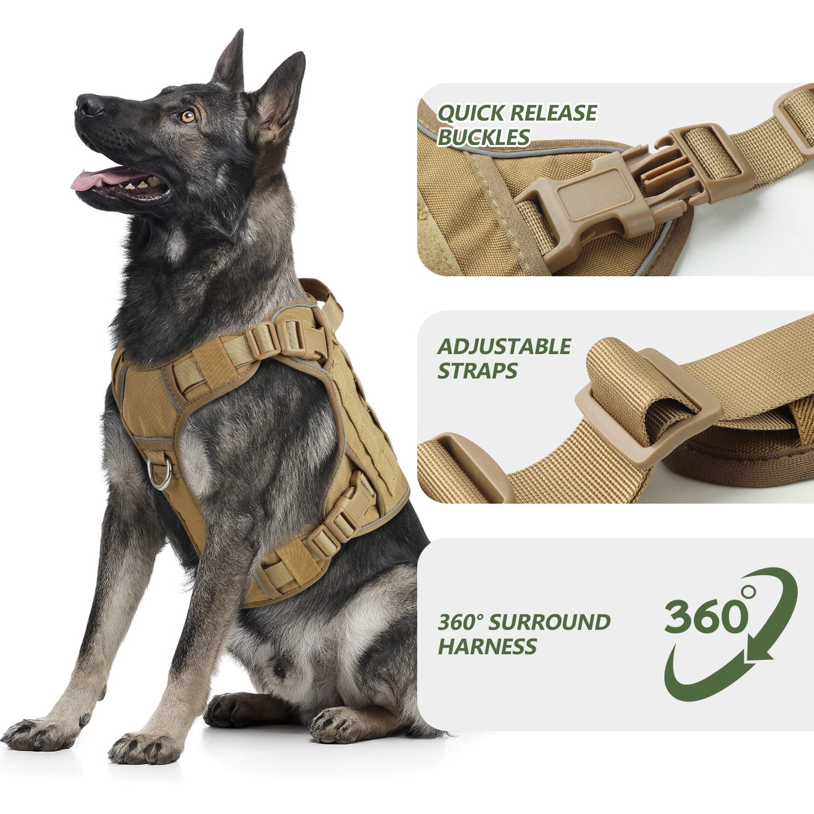 WINGOIN no-pull harness with side-entry for easy on/off
