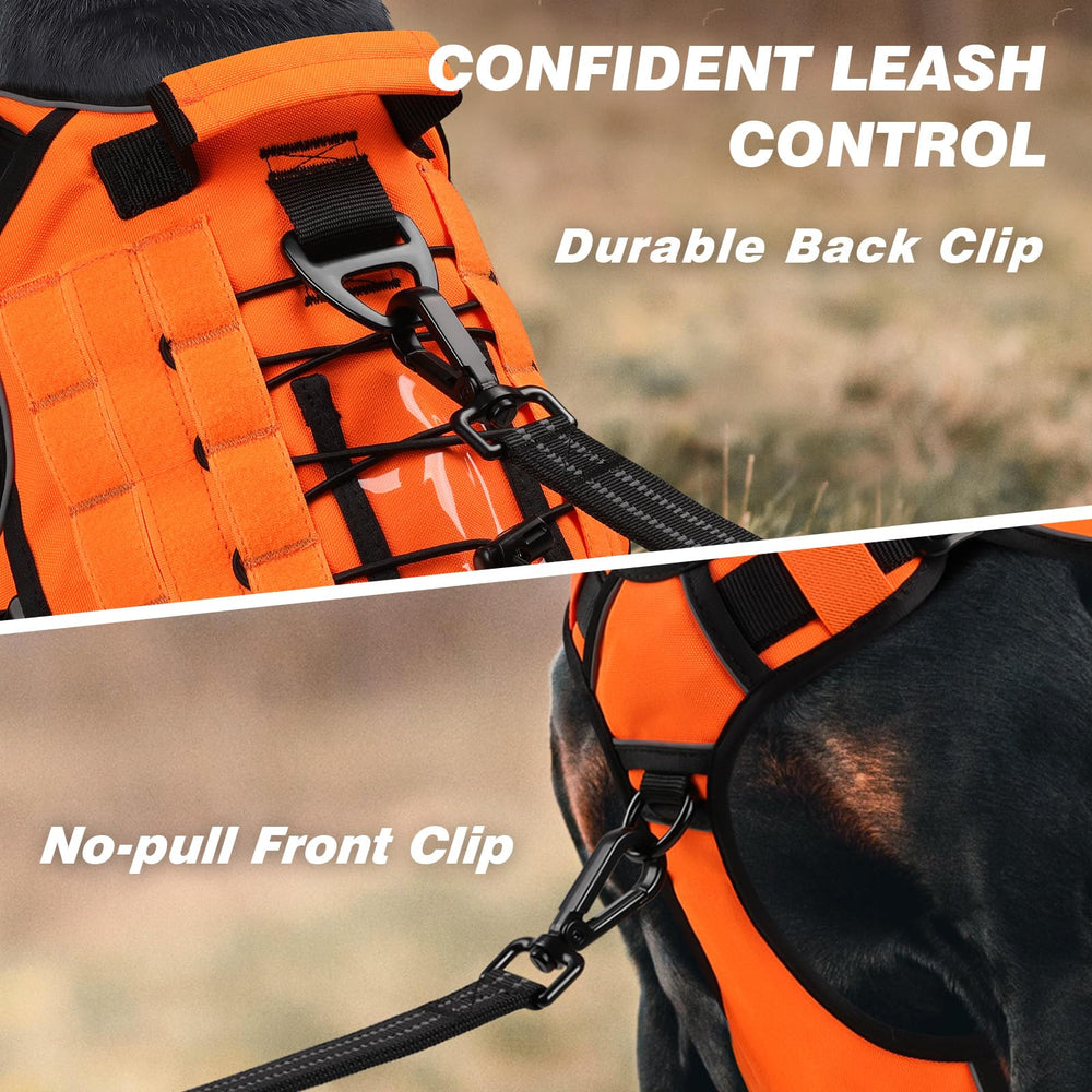 Wingoin Orange tactical harness close-up stitching demonstrates durability.