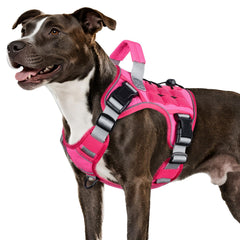 WINGOIN pink tactical harness side view for easy on/off and no-pull training.