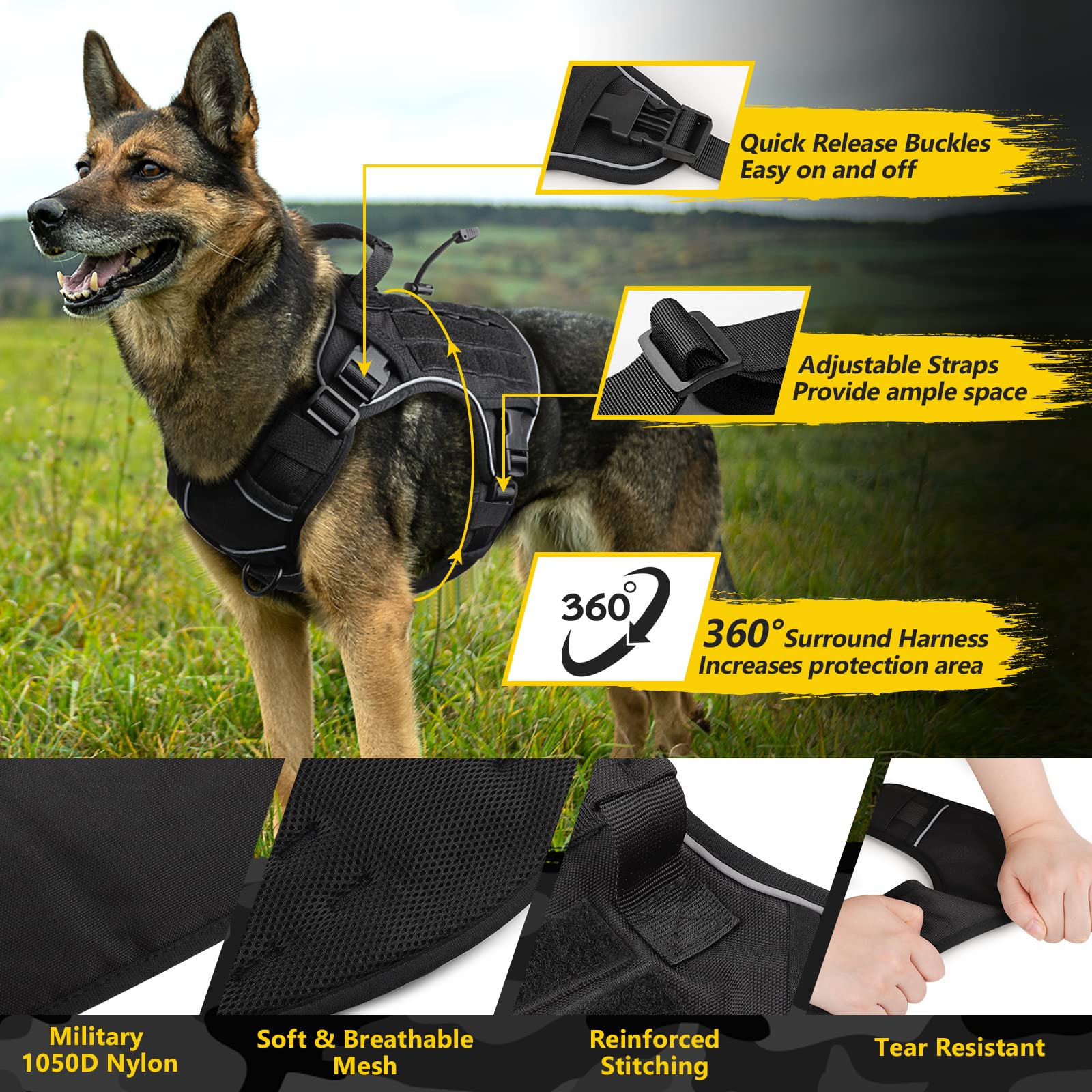 Wingoin reflective strip harness for better night visibility during walks