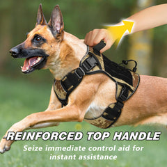WINGOIN tactical dog harness camo xl side view demonstrates quick-dress efficiency.