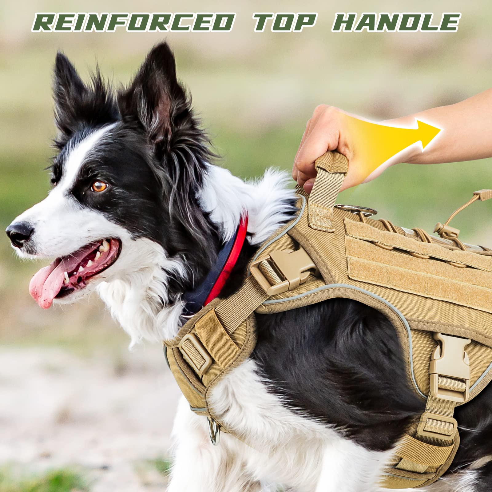 WINGOIN Tactical Harness reflective strip, safer evening walks