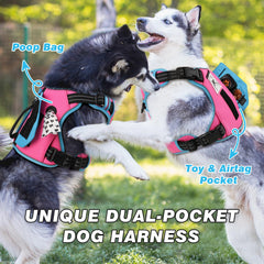 Wingoin harness with reflective strips for nighttime visibility and safety