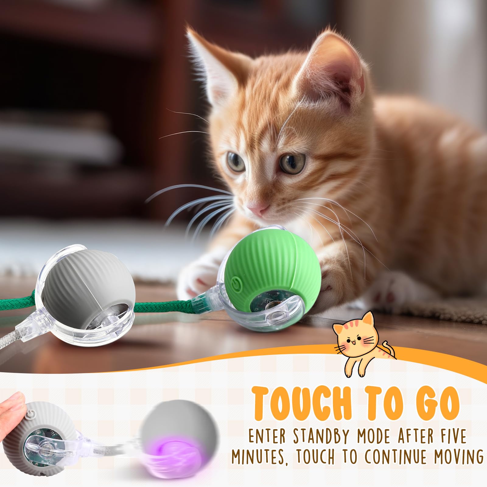 WinnerWhy rolling ball toy demonstrates autonomous movement for pets.