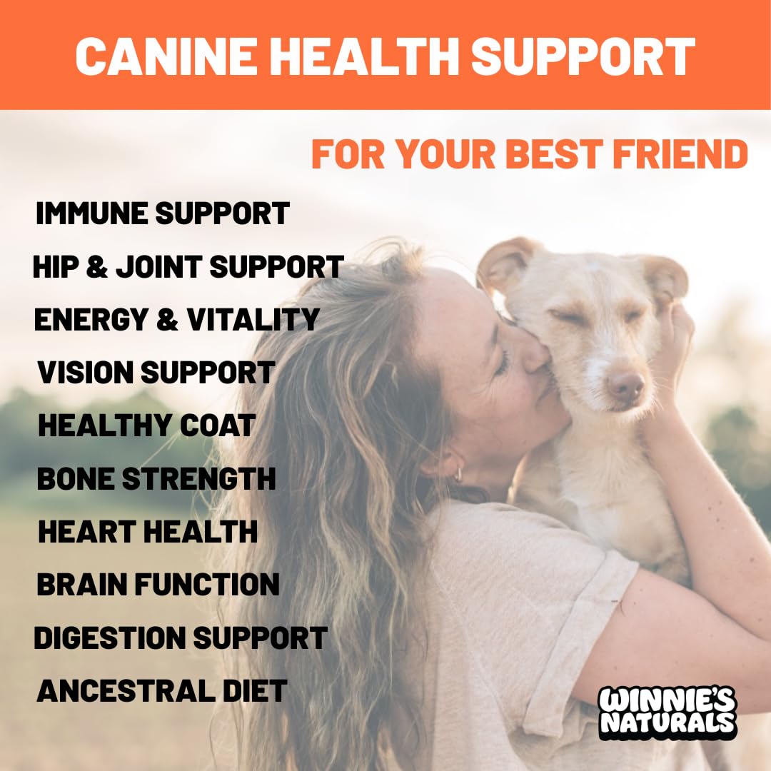Winnie's Naturals Beef Organ Complex on dog meal demonstrates a palatable topper boosting flavor and nutrition.