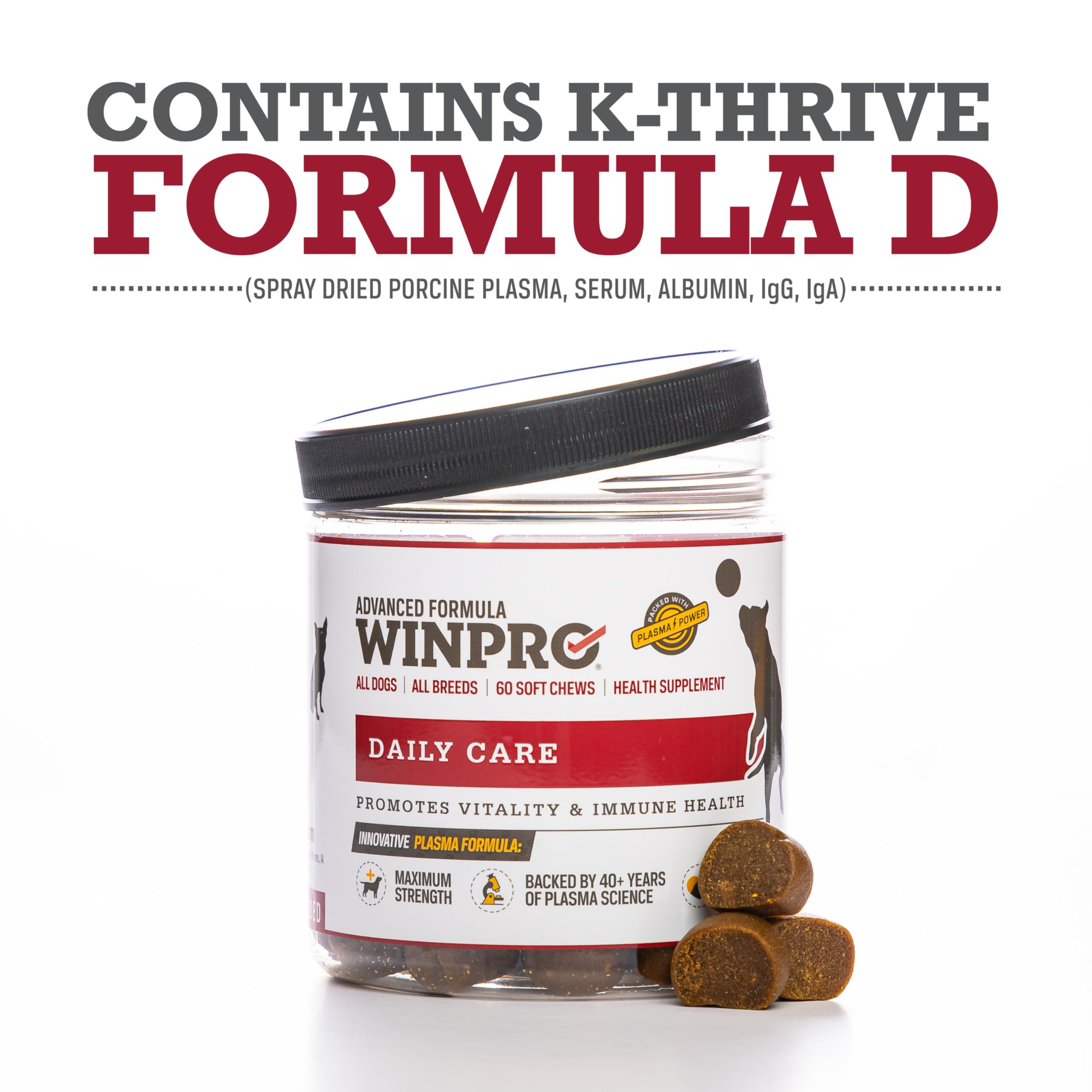 DOG enjoying WINPRO Daily Care Chews as part of a daily routine