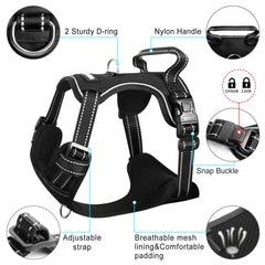 WINSEE sturdy handle lets you assist a tired or anxious pup on crowded trails.