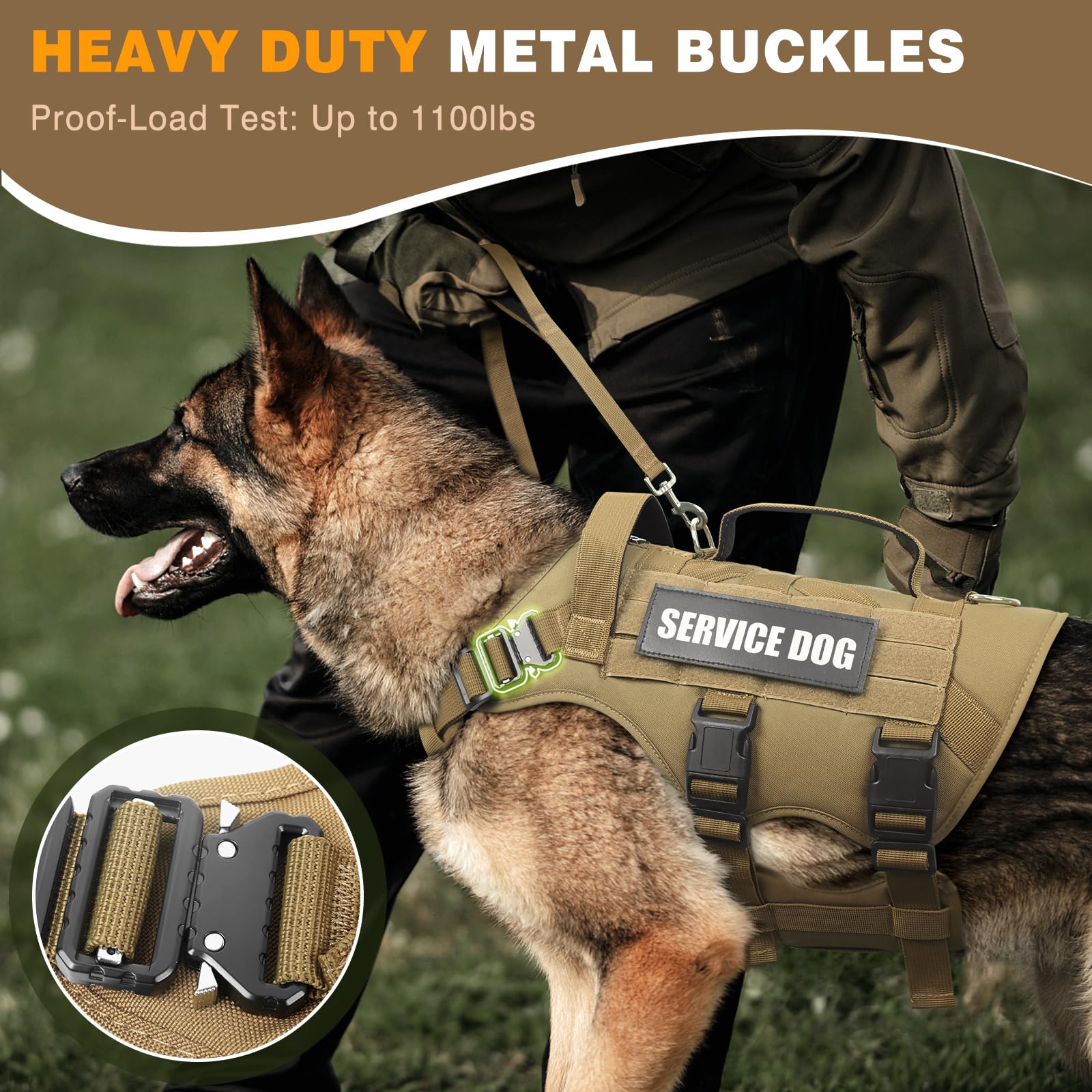 WINSEE large dog vest featuring breathable air mesh for comfort.