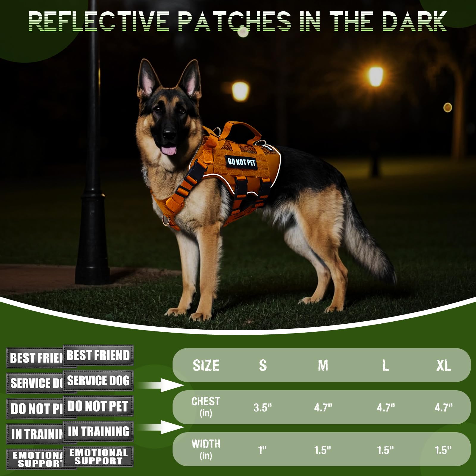 WINSEE mesh harness reflective strip increases visibility at dusk