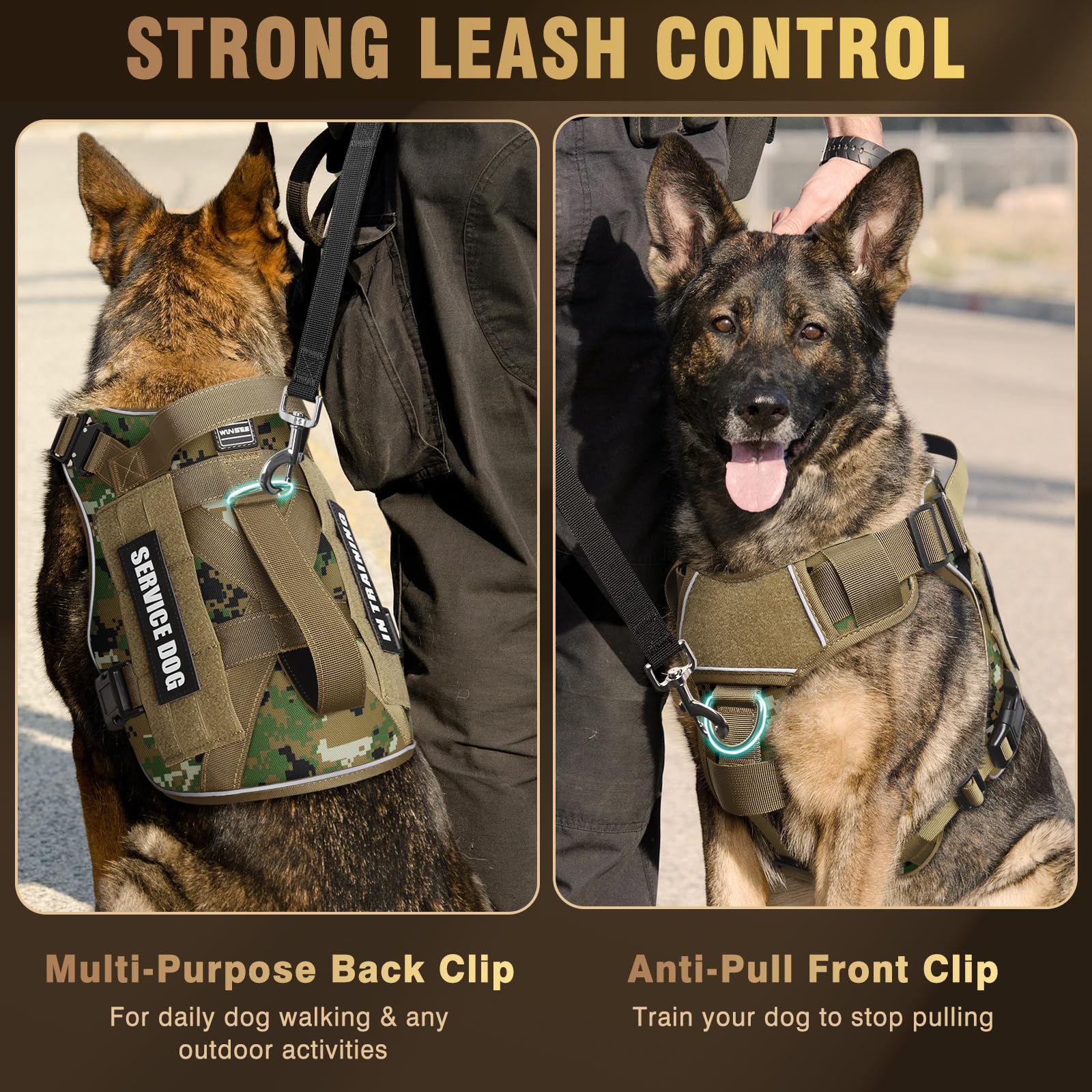 WINSEE metal shoulder buckles ensure strong pull strength and reliable safety.
