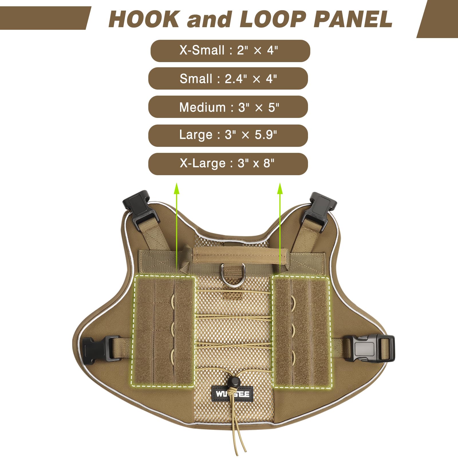 Front and back D-rings for versatile leash setups