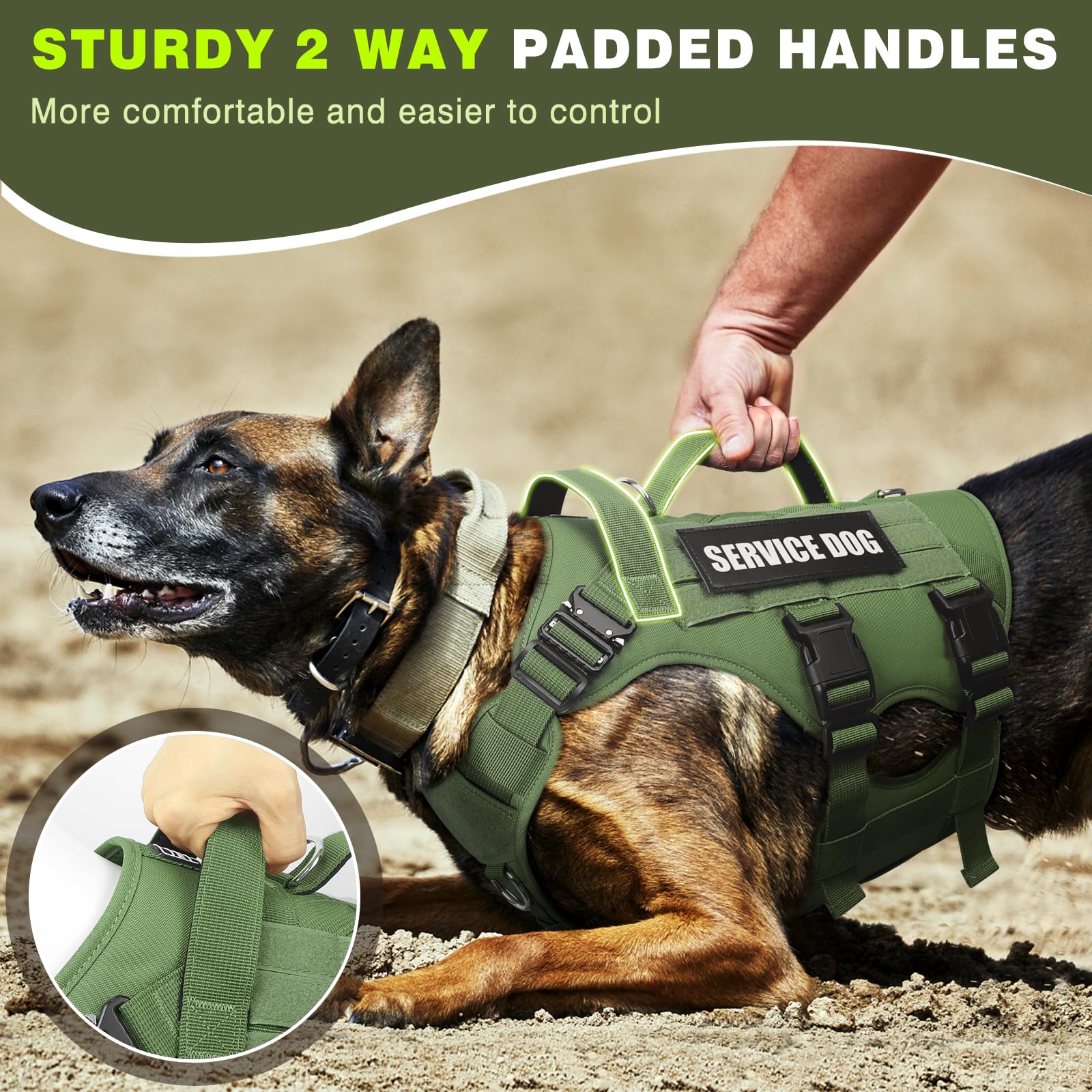 WINSEE vest front-clip anti-pull feature aids controlled walking