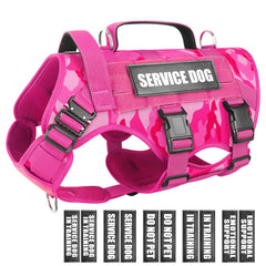 WINSEE service dog vest front view with MOLLE panels for patches and quick access