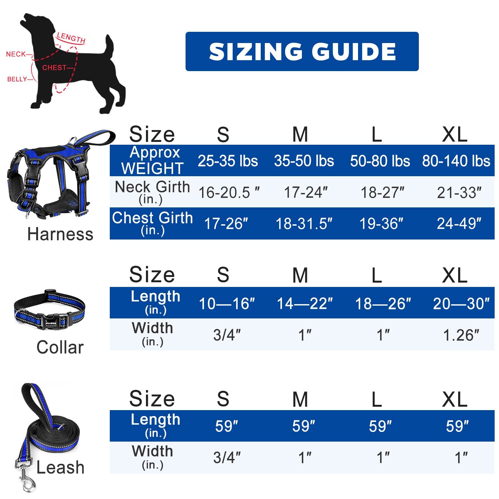 WINSEE size guide helps you pick the right fit.