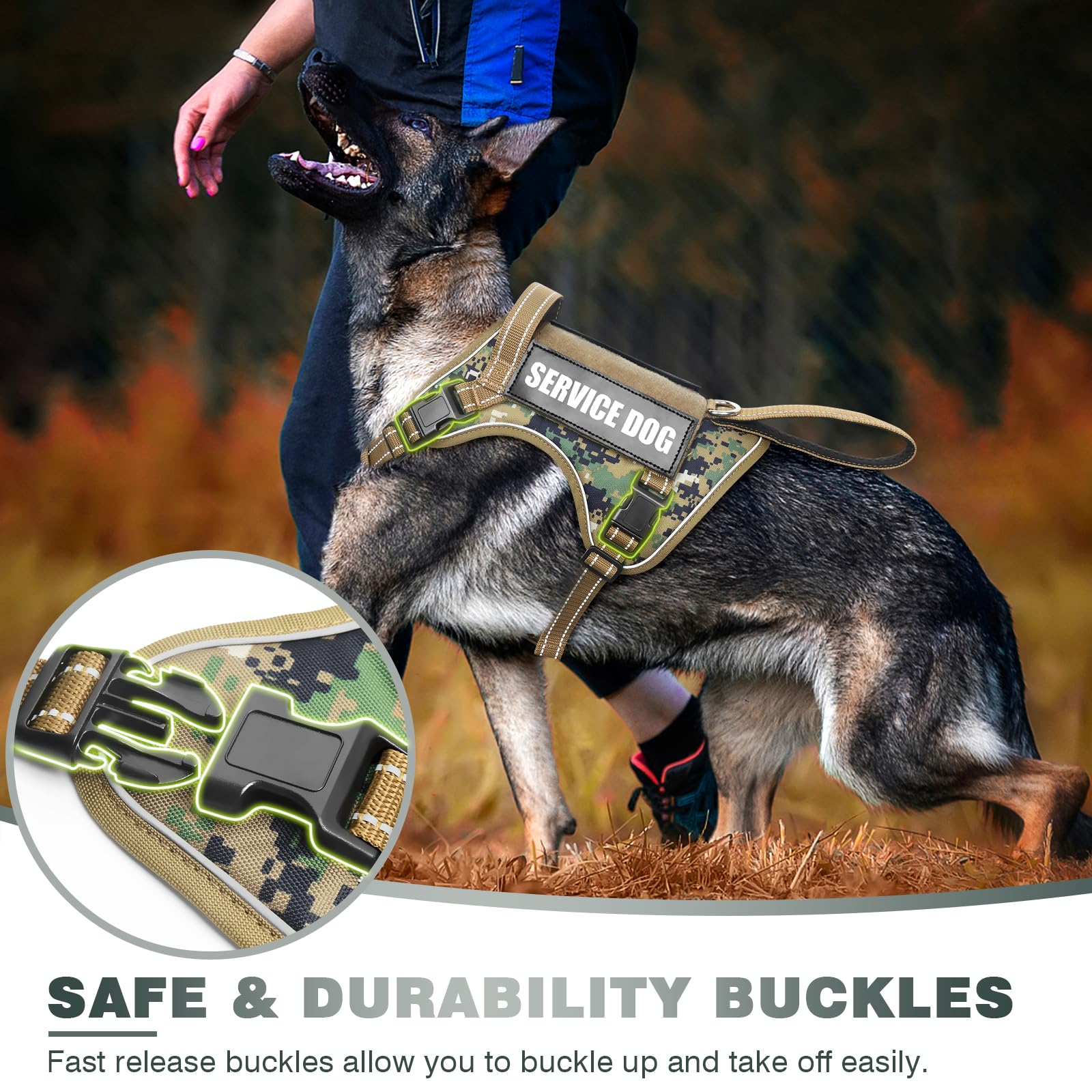 WINSEE Harness front handle provides rapid restraint during training or emergencies.