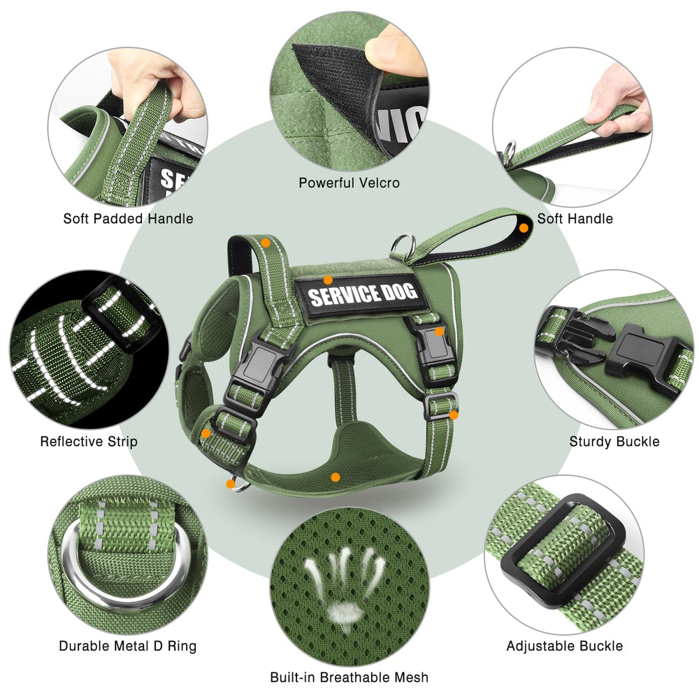 WINSEE reflective nylon harness in low-light scene for high visibility safety.