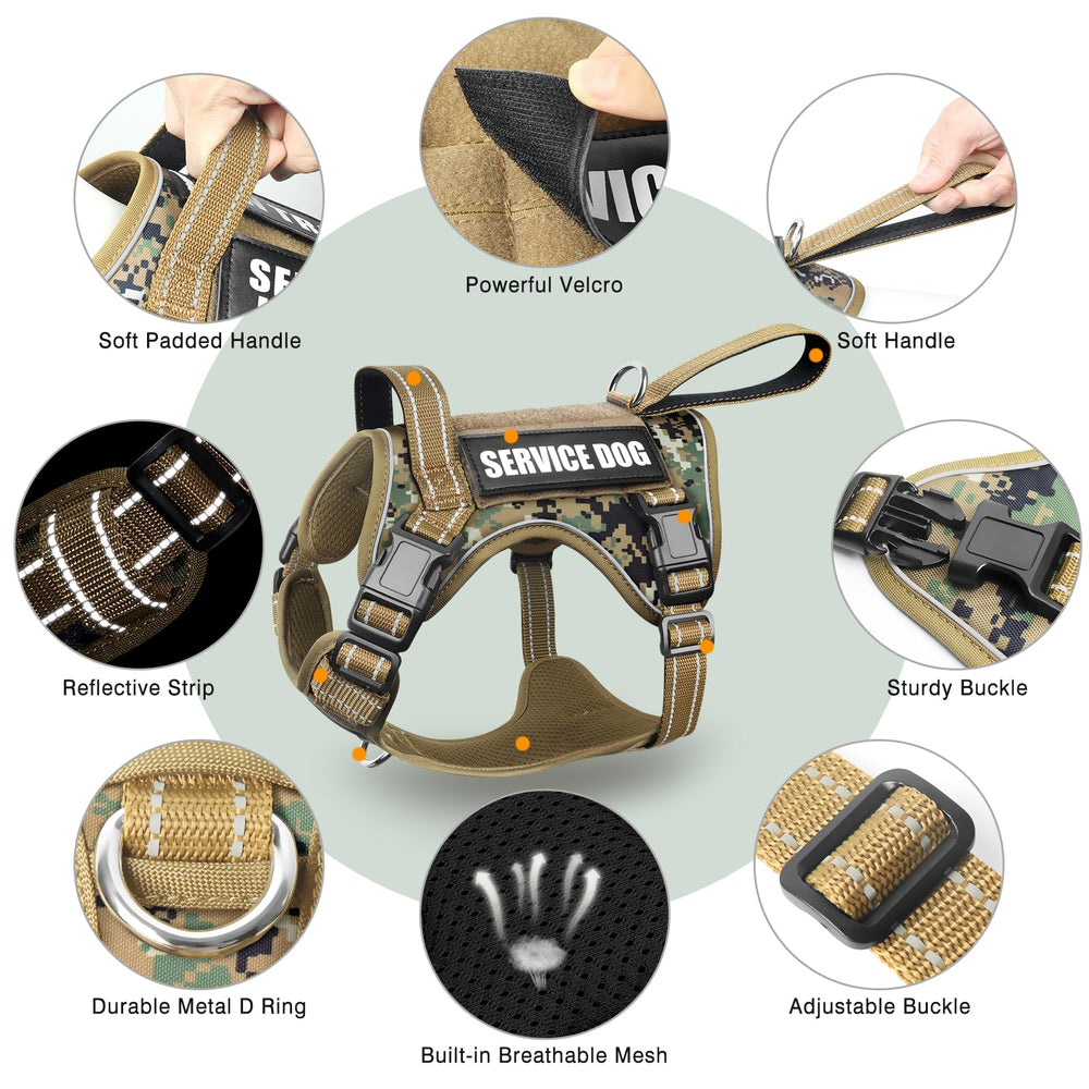 WINSEE Reflective nylon harness increases visibility during dawn or dusk walks.