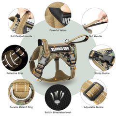WINSEE Reflective nylon harness increases visibility during dawn or dusk walks.