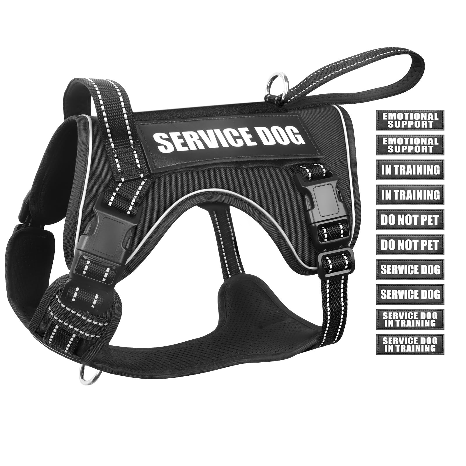 WINSEE tactical harness front clip for no-pull control during walks