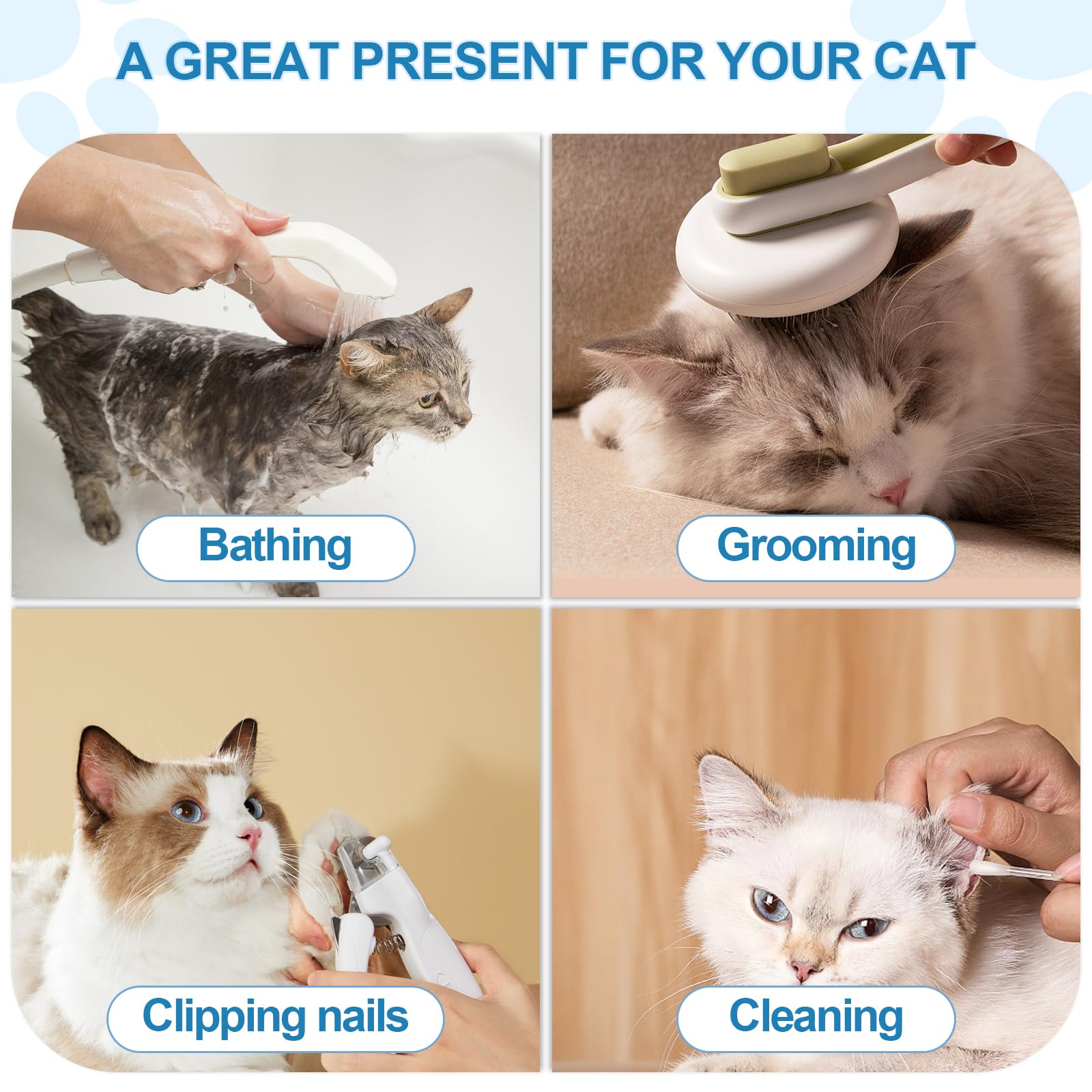 Wintchuk cat muzzle helps reduce biting and licking during grooming