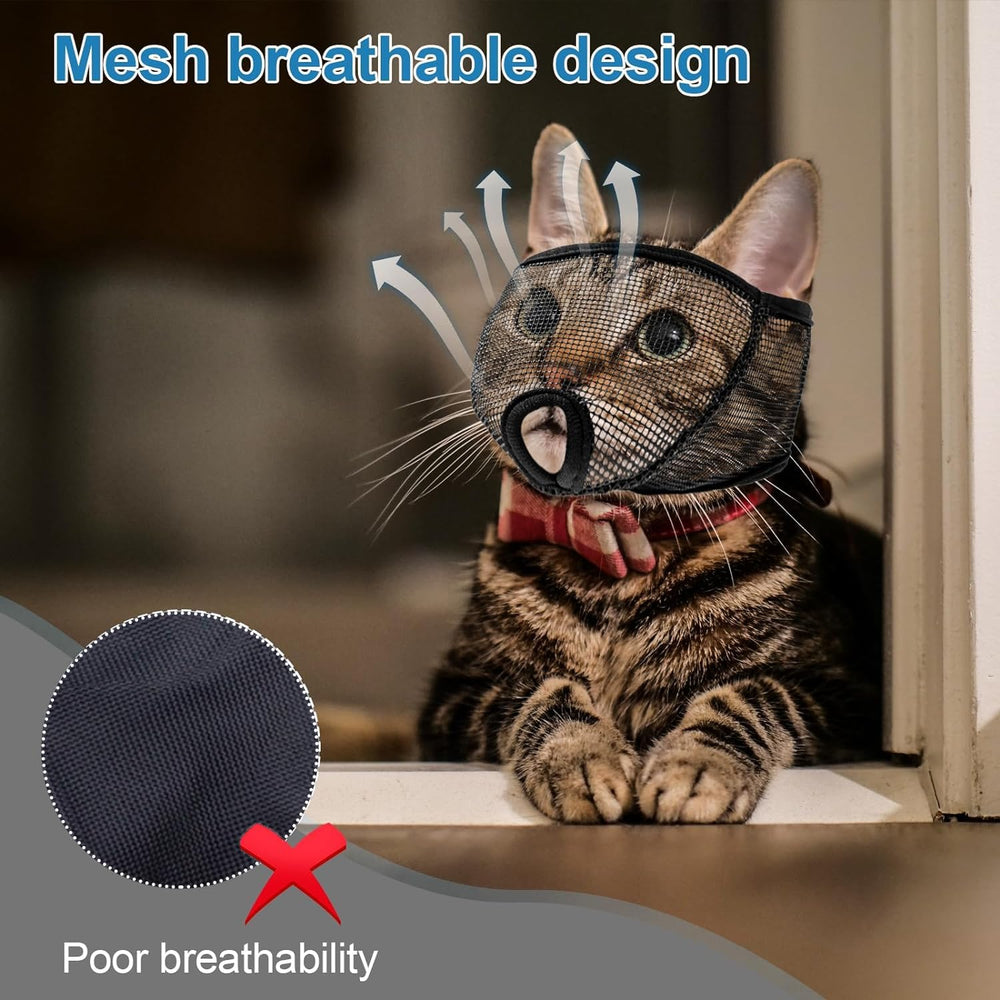 Wintchuk cat muzzle folds flat for easy storage when not in use